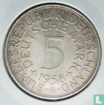 Deutschland 5 Mark 1958 (G)