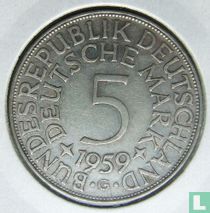 Deutschland 5 Mark 1959 (G)