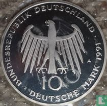 Allemagne 10 mark 1991 (BE) "200th anniversary Brandenburg Gate in Berlin"