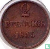 Brunswick-Wolfenbüttel 2 pfennige 1855