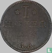 Francfort sur le Main 1 heller 1814 (type 1 - avec GB)