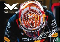 Fotokaart Max Verstappen Orange Helmet 2024