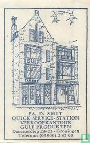 Fa. D. Smit Quick Service Station Verkoopkantoor Gulf Produkten
