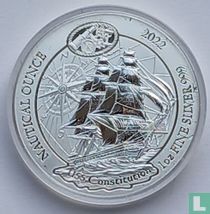 Rwanda 50 francs 2022 "Sailing ship USS Constitution"