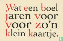 Yakult "Wat een boel jaren voor zo'n klein kaartje"