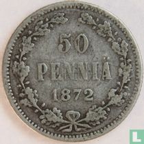Finland 50 penniä 1872 (type 2)