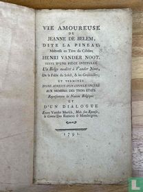 Vie amoureuse de Jeanne de Belem, dite la Pineau