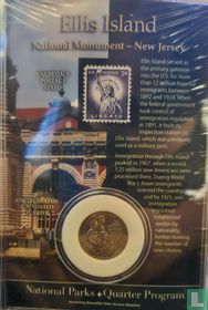 Vereinigte Staaten ¼ Dollar 2017 (Stamp & Folder) "Ellis Island Nationaldenkmal"
