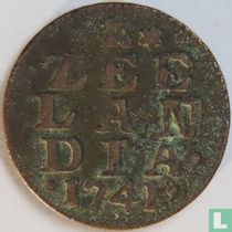 Zealand 1 duit 1741 (copper - with dot after EMERGO)