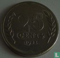 Naslag Nederland 25 cent 1941 