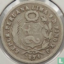 Peru 1 dinero 1874