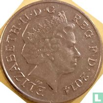 Royaume-Uni 10 pence 2014 (fauté)