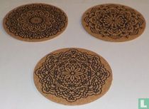 Three cork coasters
