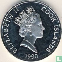 Îles Cook 50 dollars 1990 (BE) "500 years of America - Cortez and Montezuma"