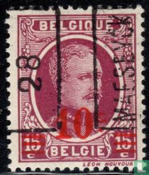 King Albert I, with overprint