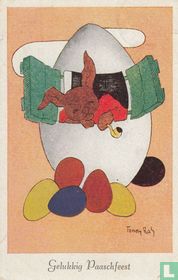 Dierenkaart Gelukkig Paaschfeest