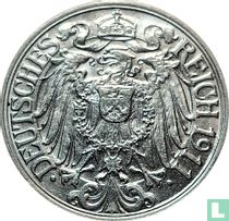 Empire allemand 25 pfennig 1911 (G)