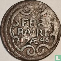 Papal States - Ferrara 1 quattrino 1746 (type 1)