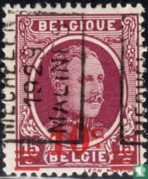 King Albert I, with overprint