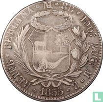 Peru 8 reales 1855