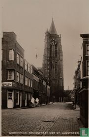 Gorinchem. Kruisstraat met St. Janstoren