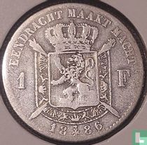 België 1 franc 1886 (NLD - L WIENER)