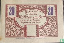 Sankt Peter am hart 20 Heller 1920 (red-purple)