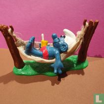 Lazy Smurf in Hammock