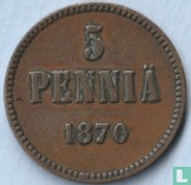 Finland 5 penniä 1870