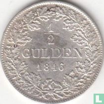 Baden ½ gulden 1846 (type 2)