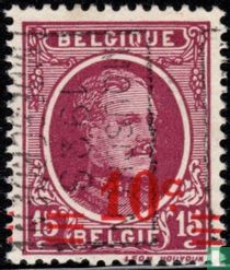 Roi Albert Ier, avec surcharge