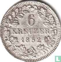 Bayern 6 Kreuzer 1852
