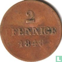 Bavière 2 pfennige 1848