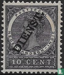 La Reine Wilhelmina, avec surcharge DIENST