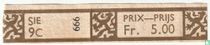 Sie 9 C 666 - Prix-Prijs Fr. 5.0