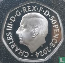 United Kingdom 50 pence 2024 (PROOF - silver) "80th anniversary D-Day"