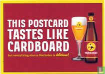 This postcard tastes like cardboard