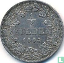 Beieren ½ gulden 1864 (type 1)