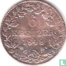 Baden 6 kreuzer 1848