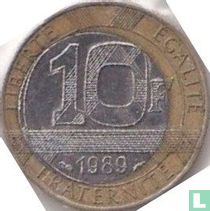 Frankreich 10 Franc 1989 (Prägefehler)