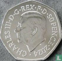 United Kingdom 50 pence 2024 (colourless) "Summer Olympics in Paris - Team GB"