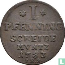 Anhalt-Bernburg 1 Pfenning 1753