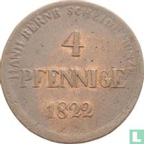 Anhalt-Bernburg 4 pfennige 1822