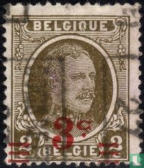 Roi Albert Ier, avec surcharge