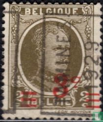 Roi Albert Ier, avec surcharge