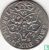 Brandebourg-Prusse 6 gröscher 1684