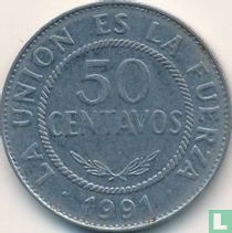 Bolivia 50 centavos 1991