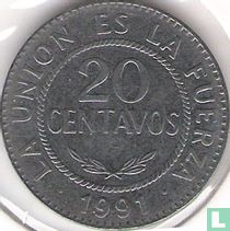 Bolivia 20 centavos 1991