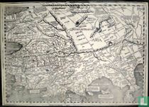 Detail aus der historischen Weltkarte von Waldseemüller Asia 1507