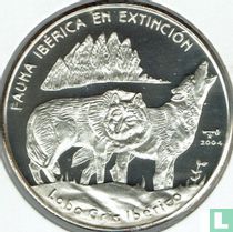 Cuba 10 pesos 2004 (PROOF) "Iberian fauna in extinction - Iberian grey wolf"